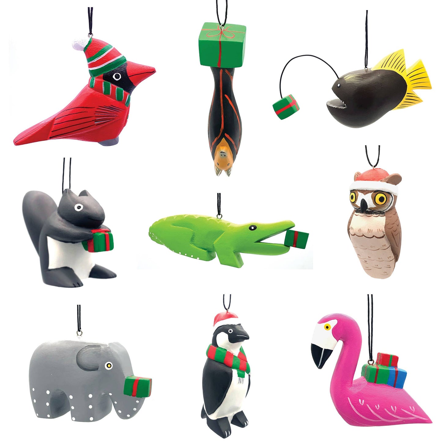 Holiday Siamese Cat- Balsa Ornament