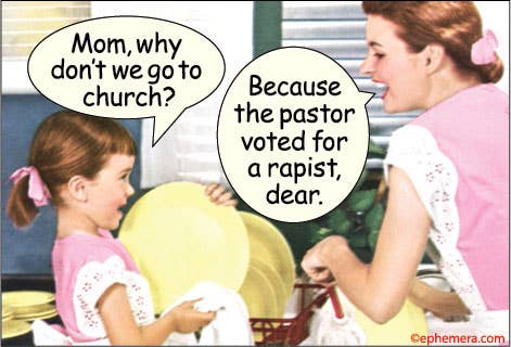 MAGNET: Mom, why don't we go to church? Because the pastor