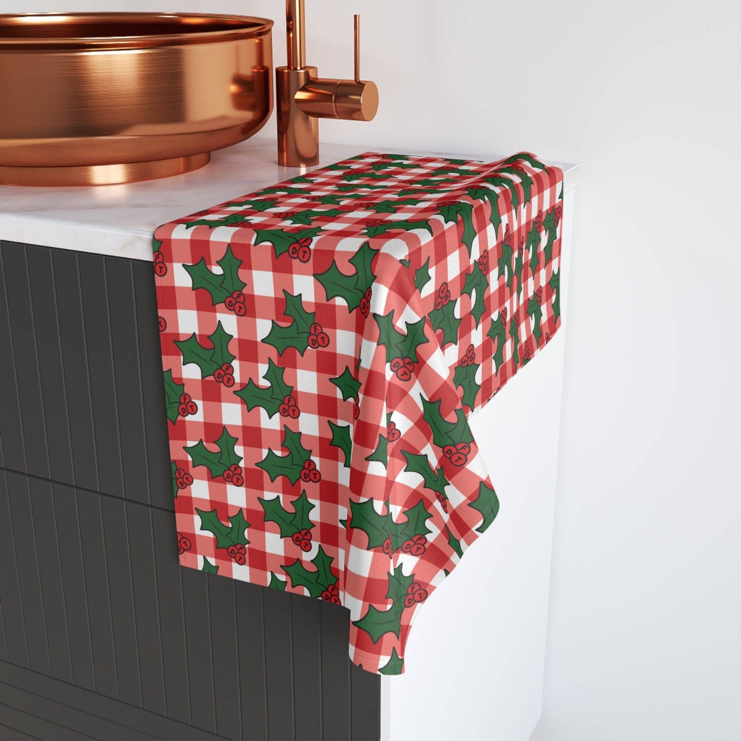 FDT Christmas Holly Hand Towel