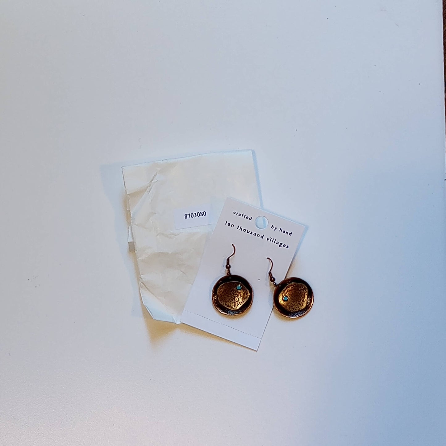 Adrift - Hammered Copper Earrings