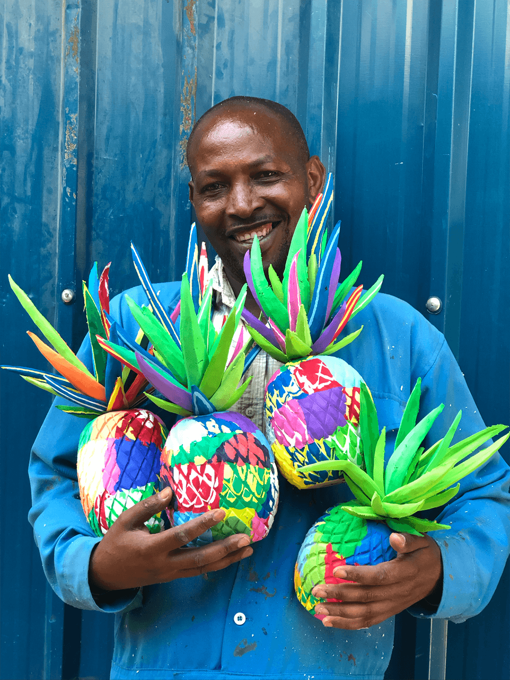 Pineapple Flip Flop Sculpture - colours vary