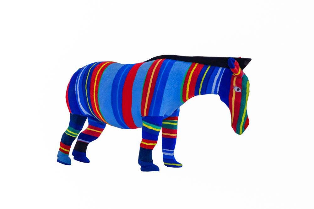 Zebra Flip Flop Sculpture - colours vary