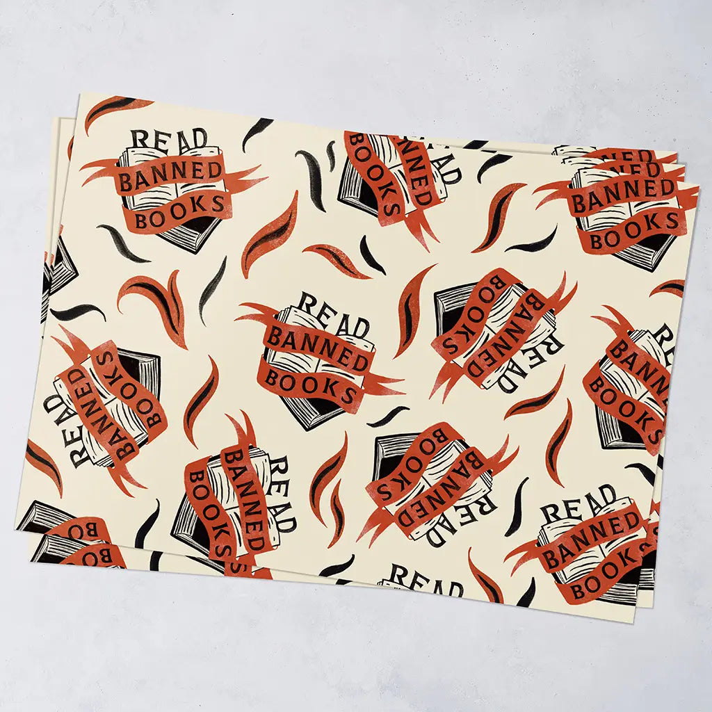 Read Banned Books Gift Wrap, 5 sheets