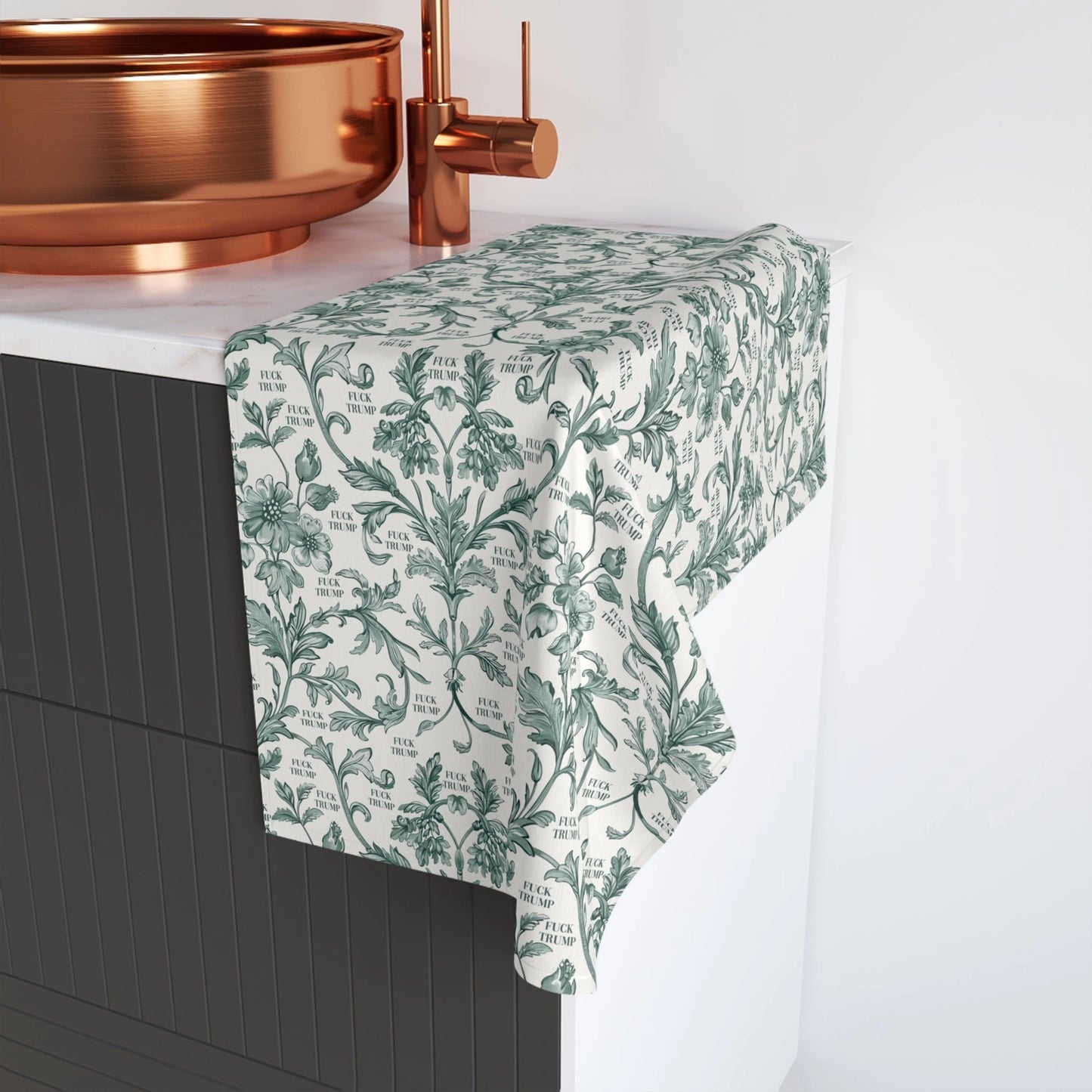 FDT Green Toile Hand Towel