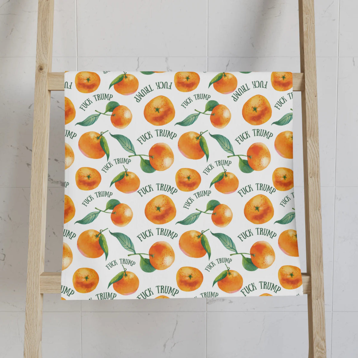 FDT Wht Oranges Towel