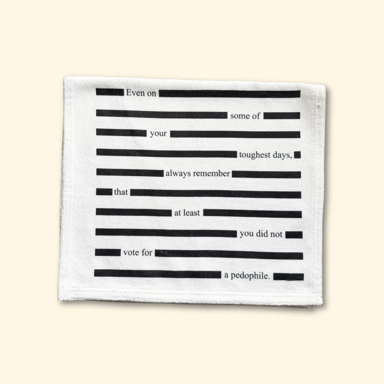 FDT Redacted Epstein F* Trump Hand Towel