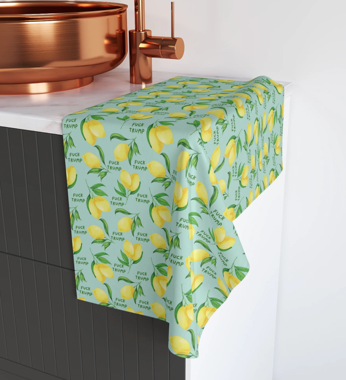 FDT Lemon Hand Towel-mint