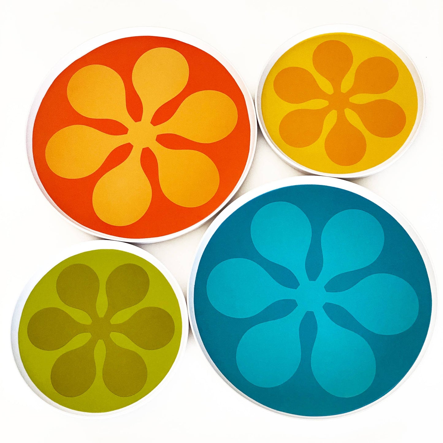 Modfest Melamine Salad Plates (Set of 4) - Green