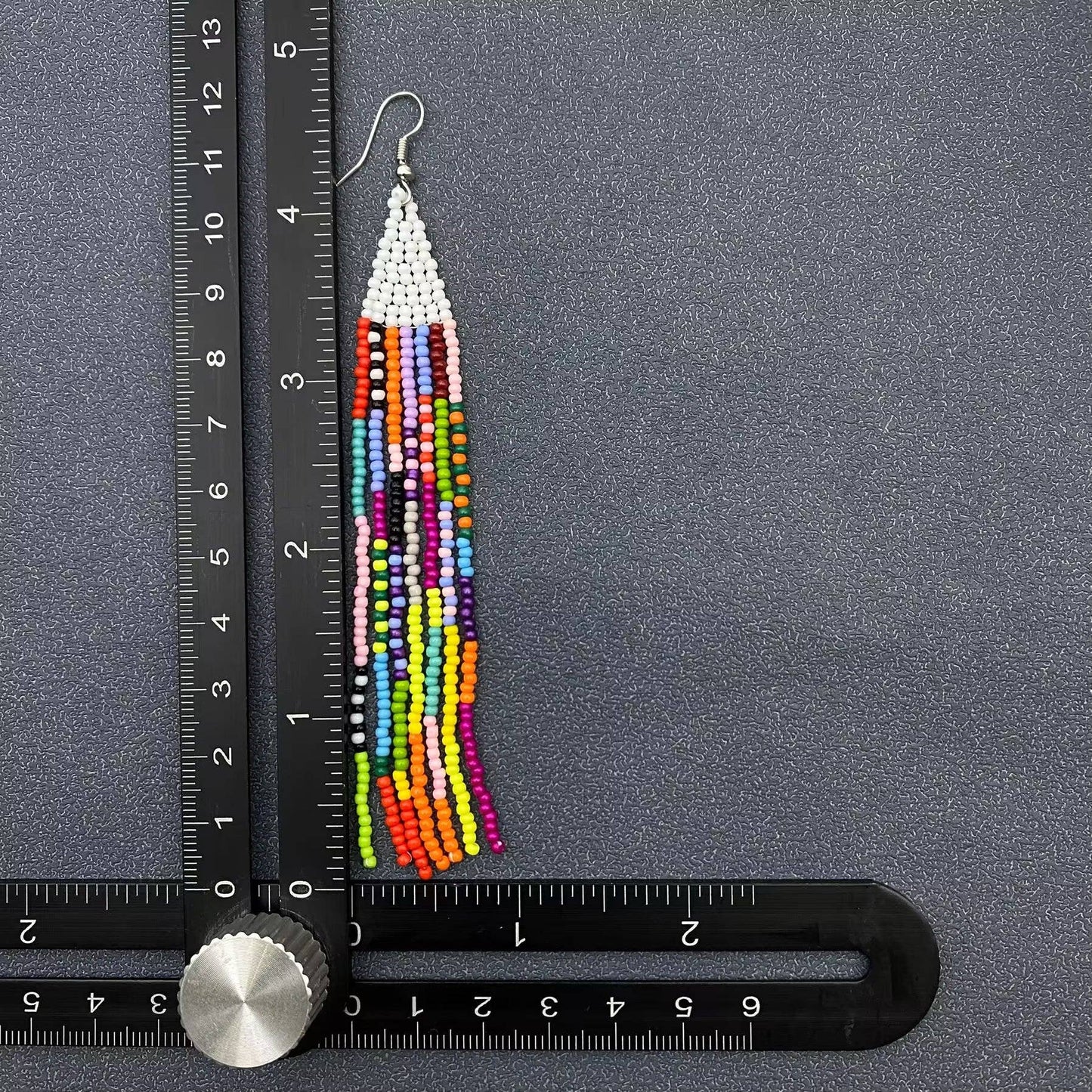 Boho Colored hand-woven Seed Beads Fringe Earrings - SB