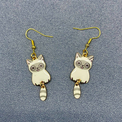 Cat Dangle Earrings