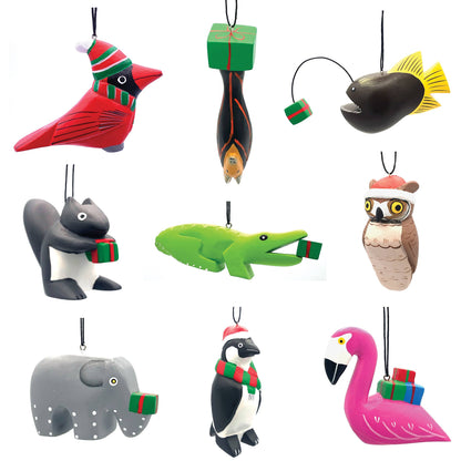 Holiday Siamese Cat- Balsa Ornament