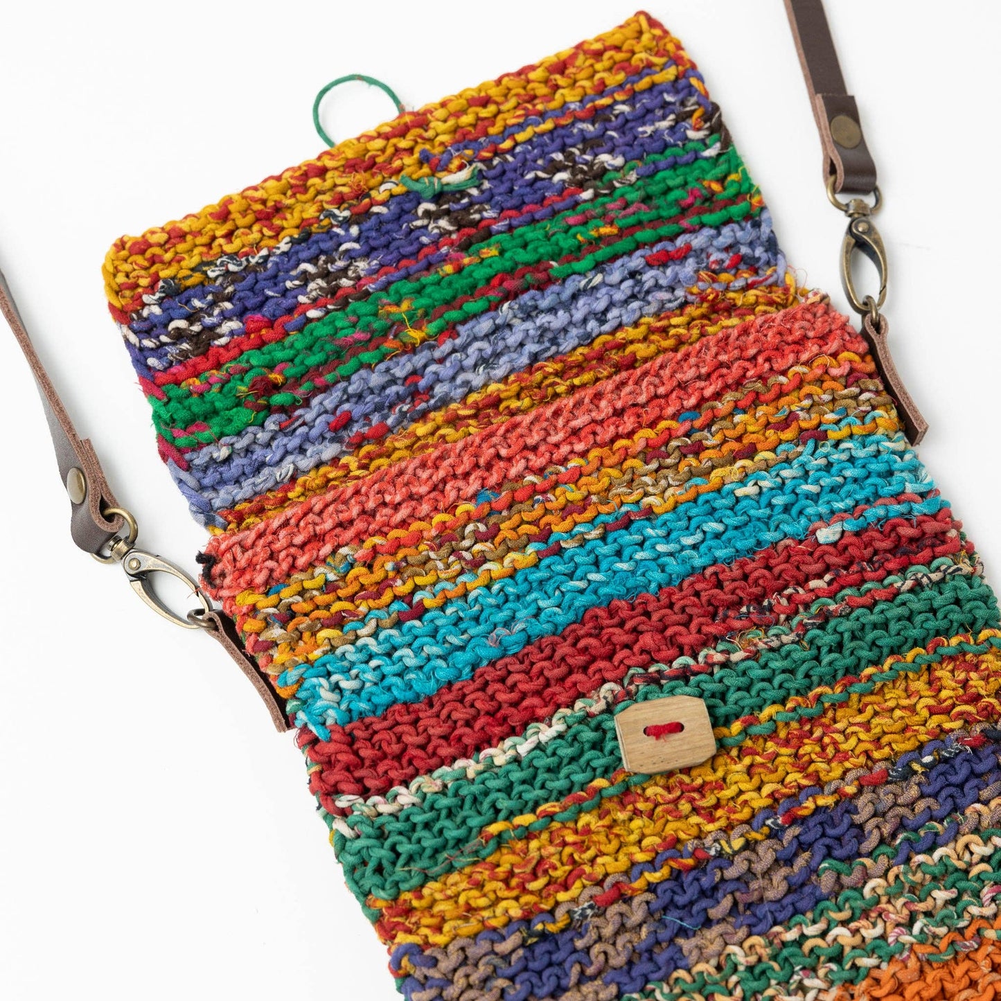 Naisha Sari Handknit Crossbody Bag - Assorted