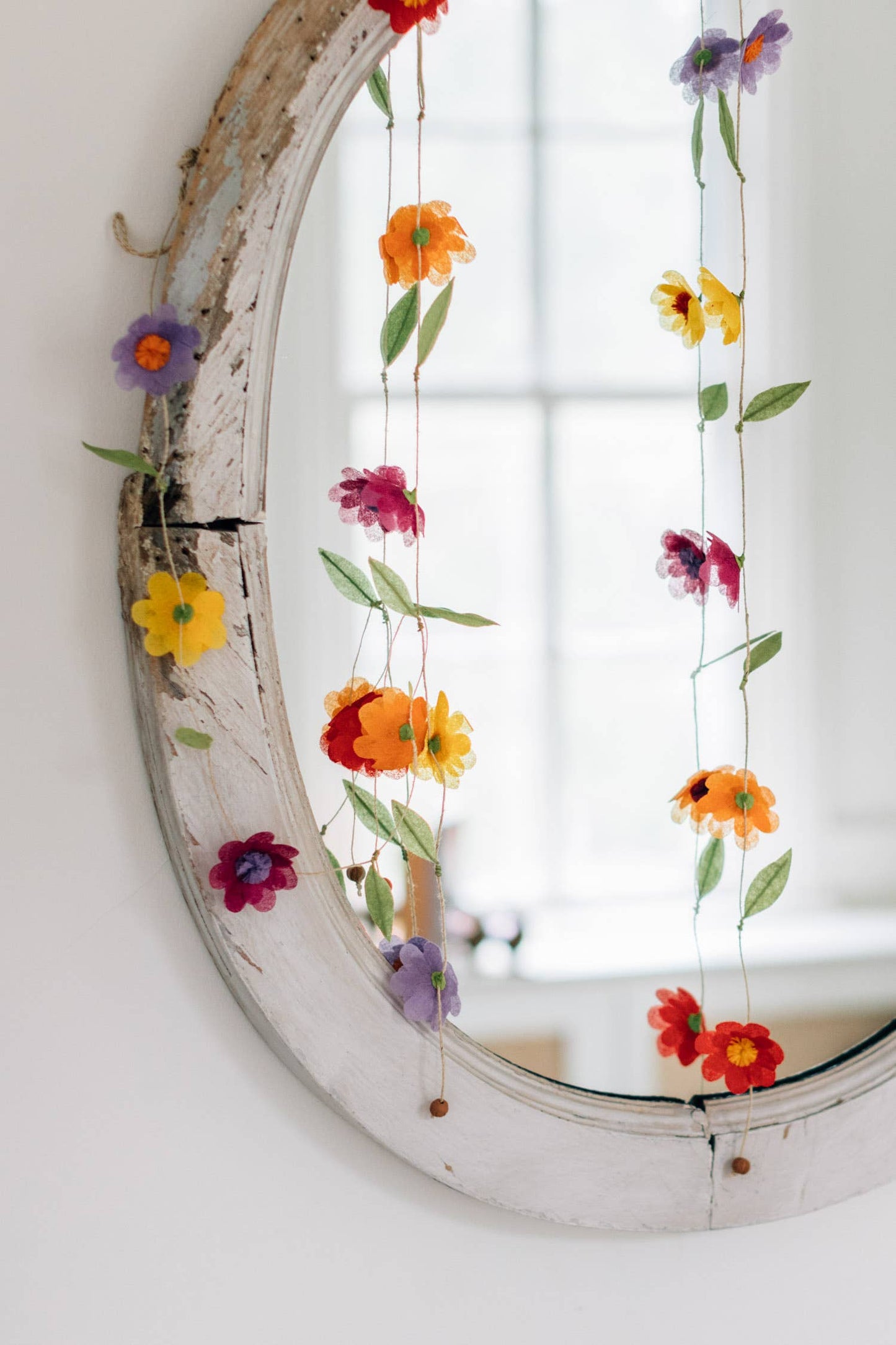 Silk Paper Flower Valance