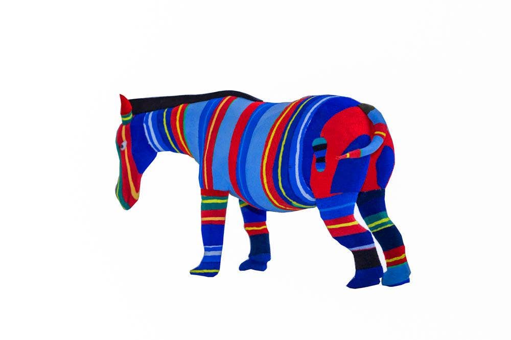 Zebra Flip Flop Sculpture - colours vary