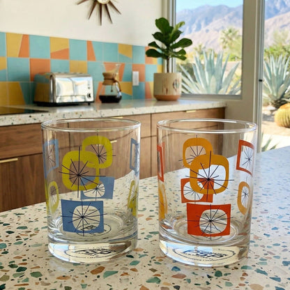 Atomic Old Fashioned Cocktail Glass - Set of 4