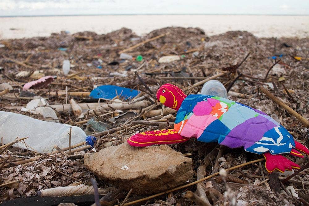 Recycled Flip-Flop Turtle Sculpture- colours vary