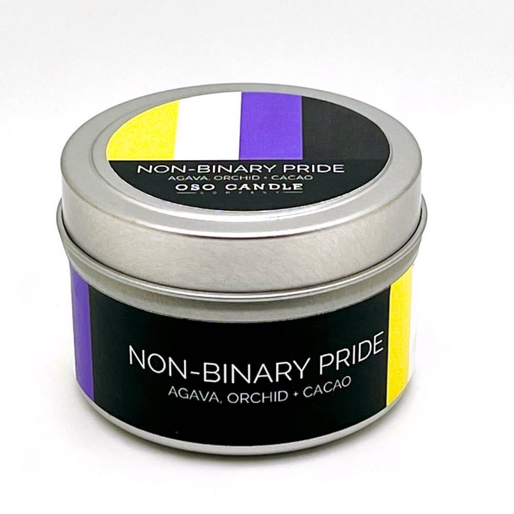 Pansexual Pride Flag Candle Tin - 3 oz Scented Candle Tin