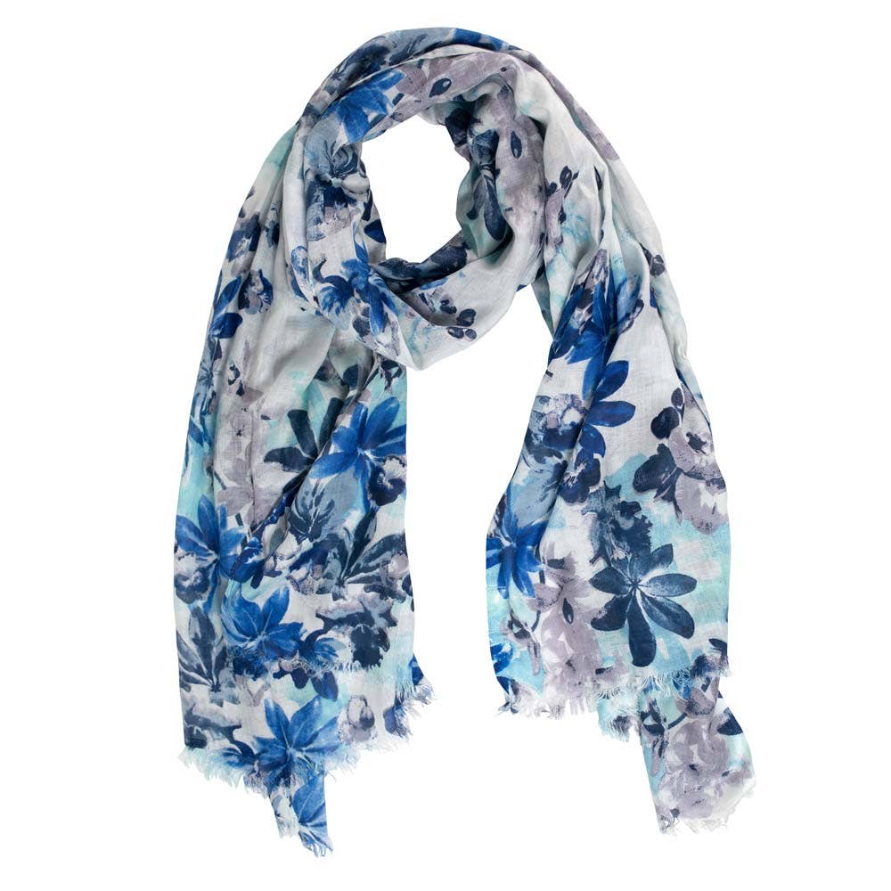 Floral Blues Scarf