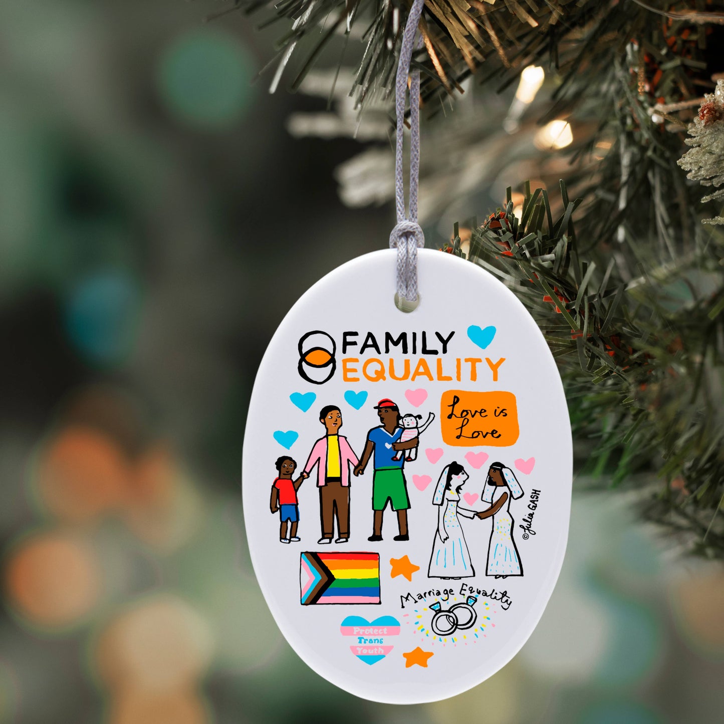 Family Equality Oval Ornament