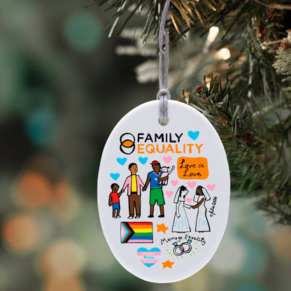 Family Equality Oval Ornament