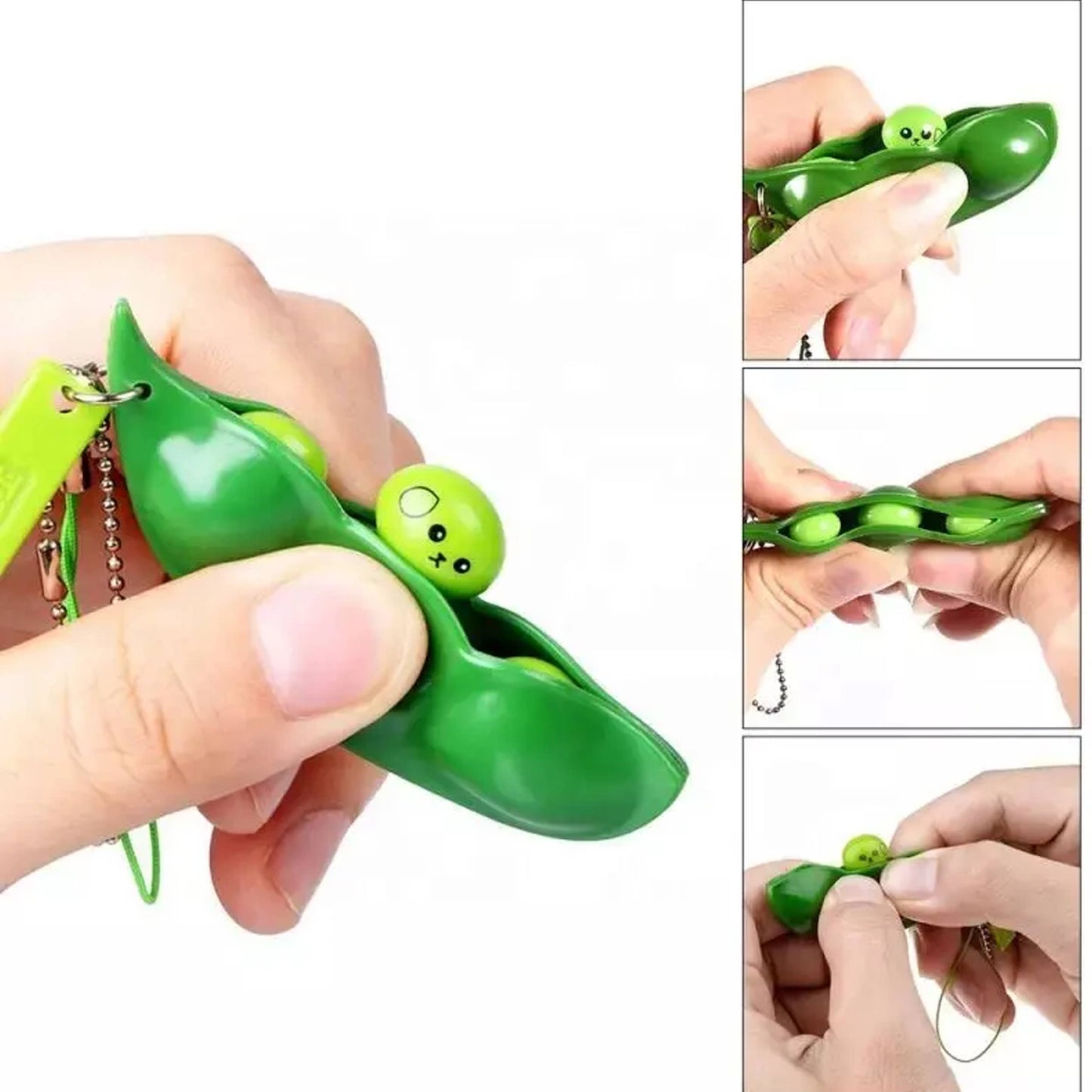 Peas Stress Relief Keychain