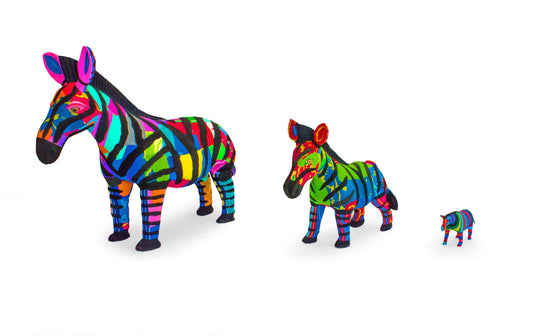 Zebra Flip Flop Sculpture - colours vary