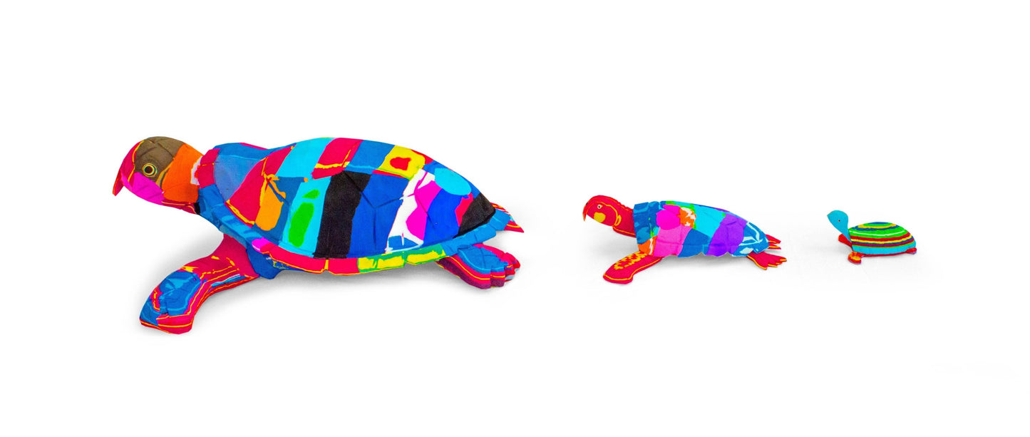 Recycled Flip-Flop Turtle Sculpture- colours vary