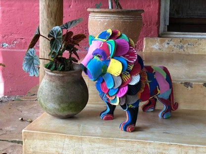 Recycled Lion Flip Flop Sculpture- colours vary