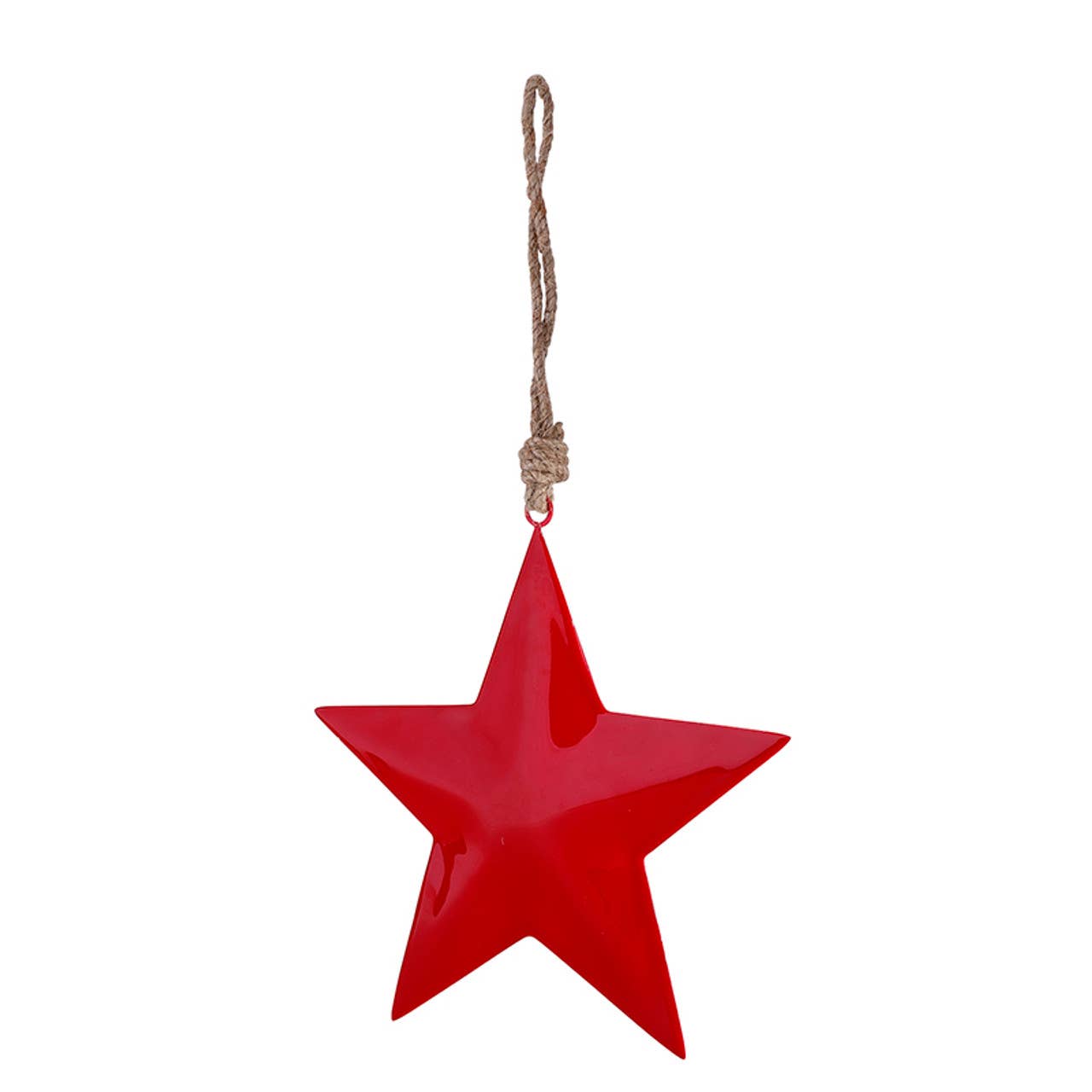 Red Enamel Star Ornament - 8"