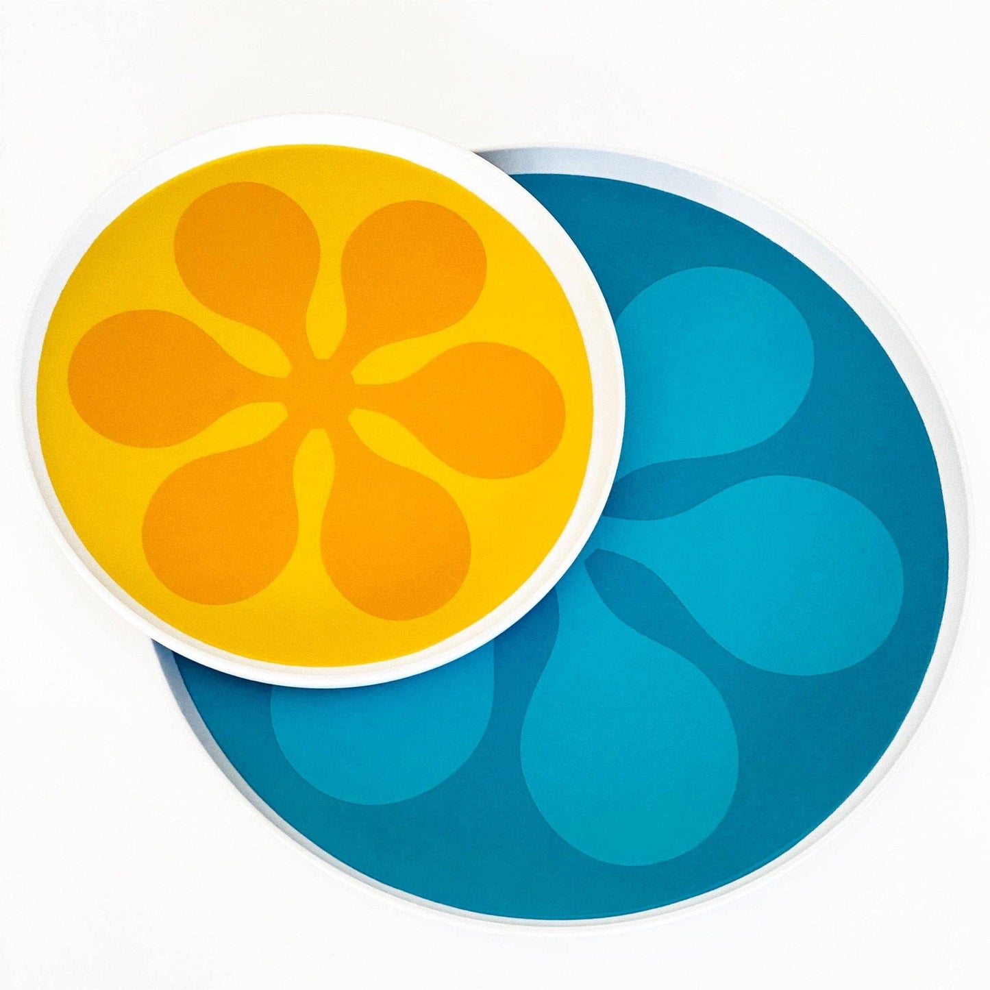 Modfest Melamine Dinner Plates (Set of 4) - Blue