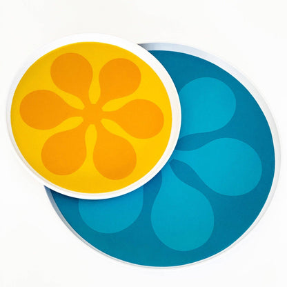 Modfest Melamine Dinner Plates (Set of 4) - Blue