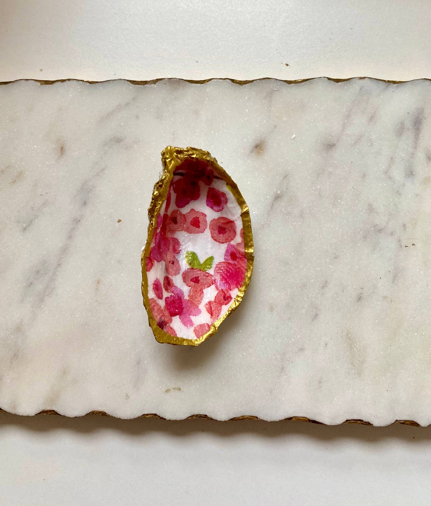 Cherry Blossom Oyster Shell Jewelry Dish