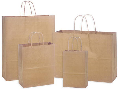 Recycled Brown Kraft Paper Retail Shopping Bags