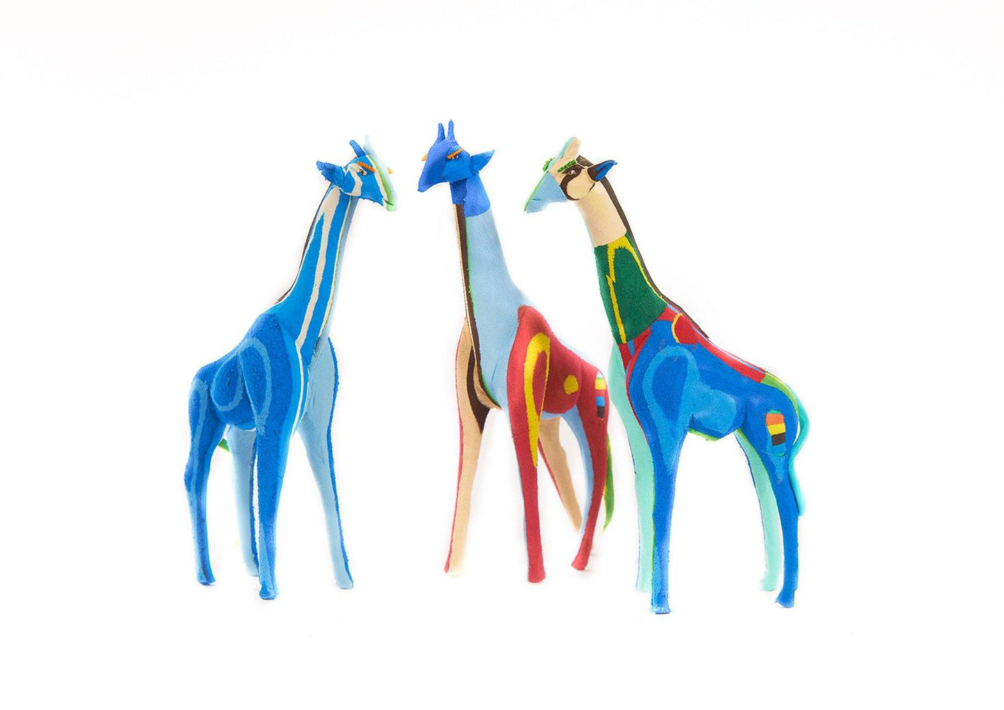 Reticulated Giraffe Sculpture from Recycled Flip-Flops- colours vary