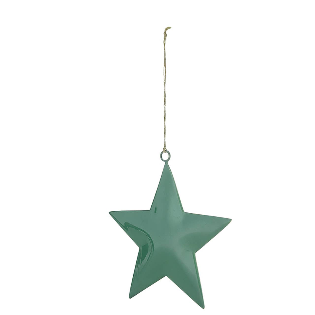 Green Enamel Star Ornament - 6"