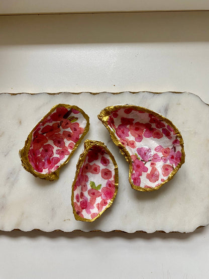 Cherry Blossom Oyster Shell Jewelry Dish