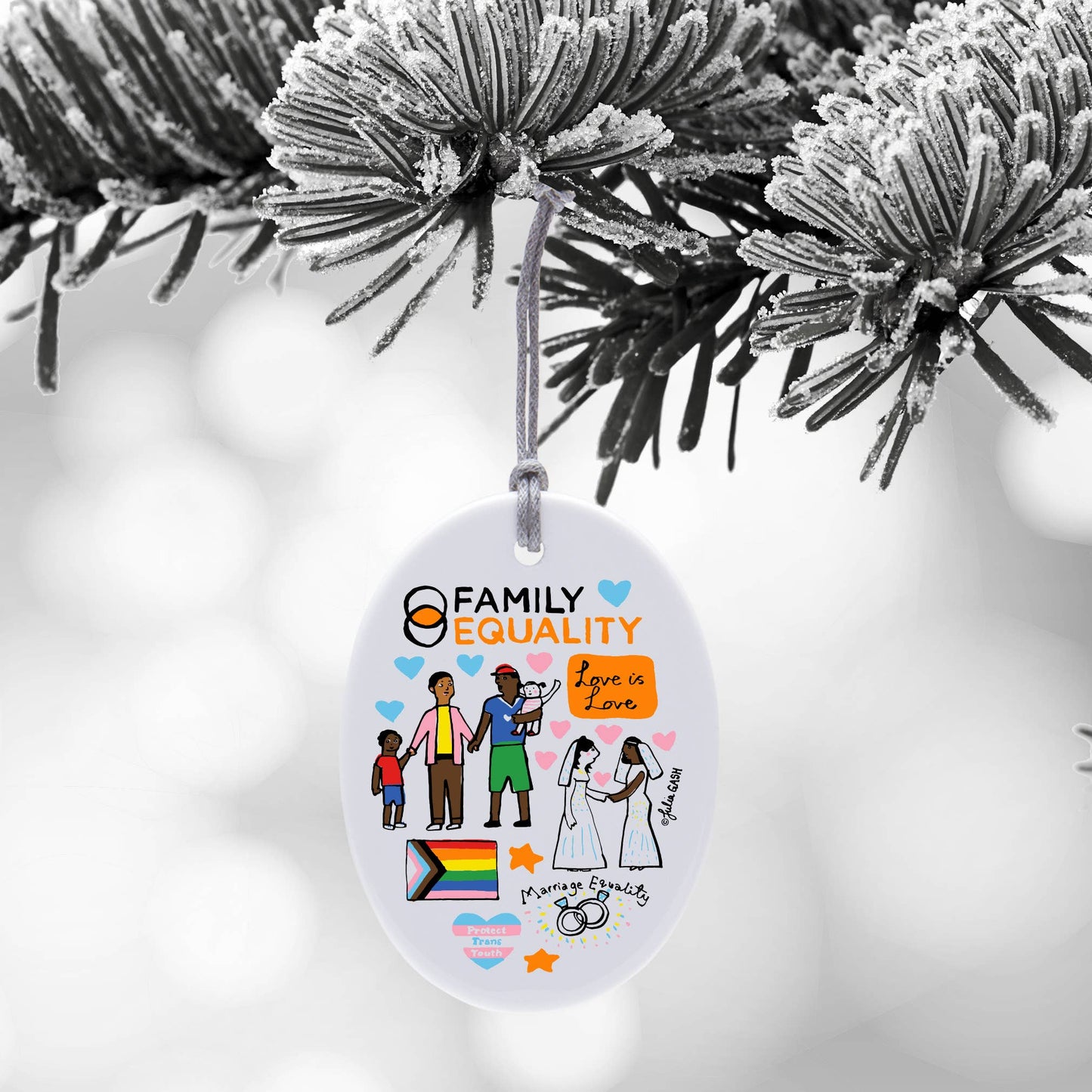 Family Equality Oval Ornament