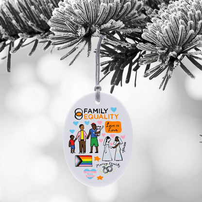 Family Equality Oval Ornament