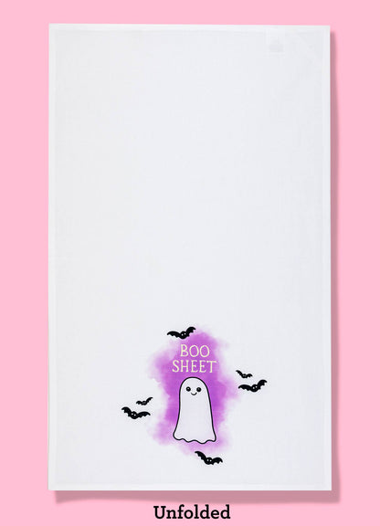 Boo Sheet Halloween dishtowel