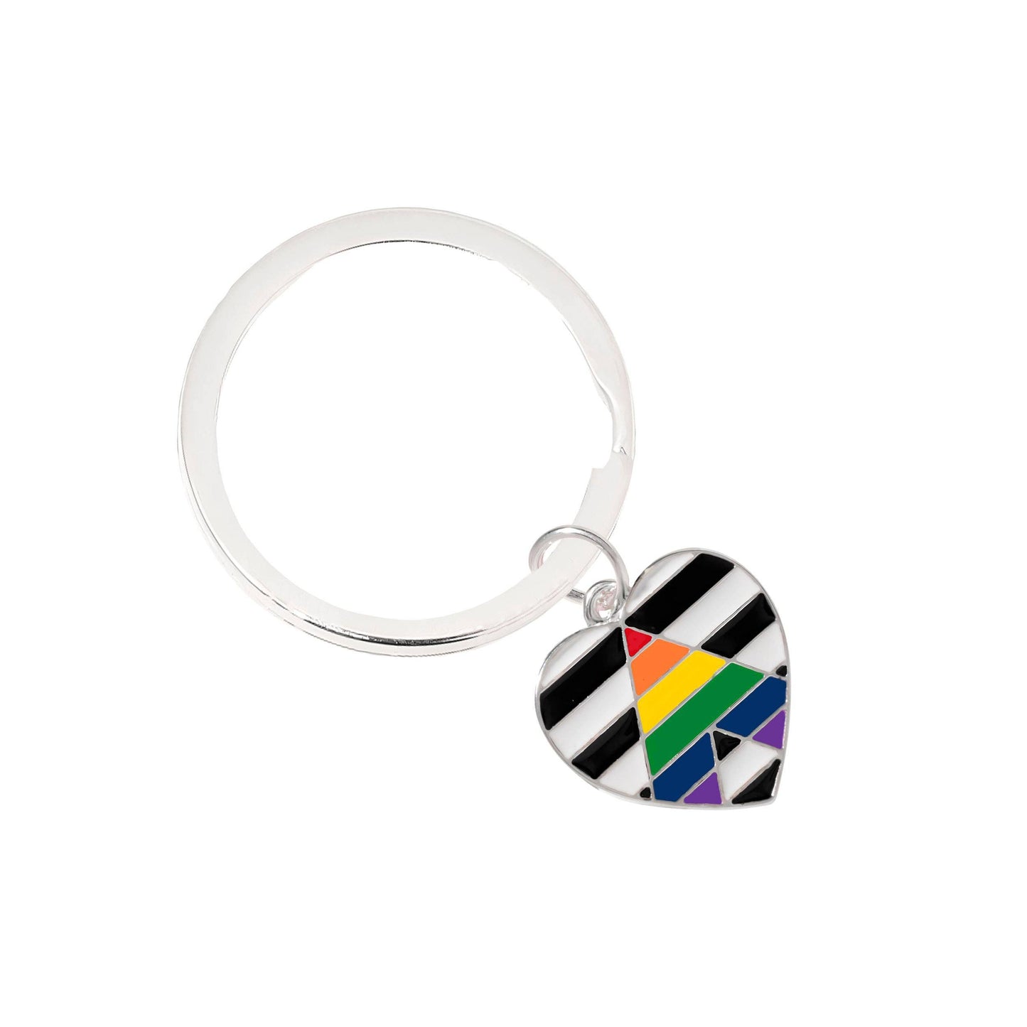 Straight Ally Heart Flag Key Chain