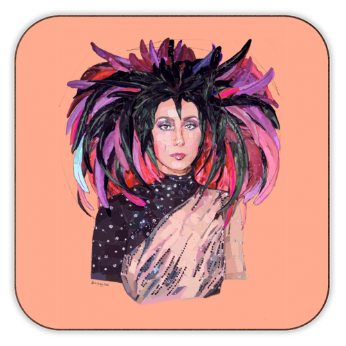 Coasters 'Feathery Cher' by Beverley Rae