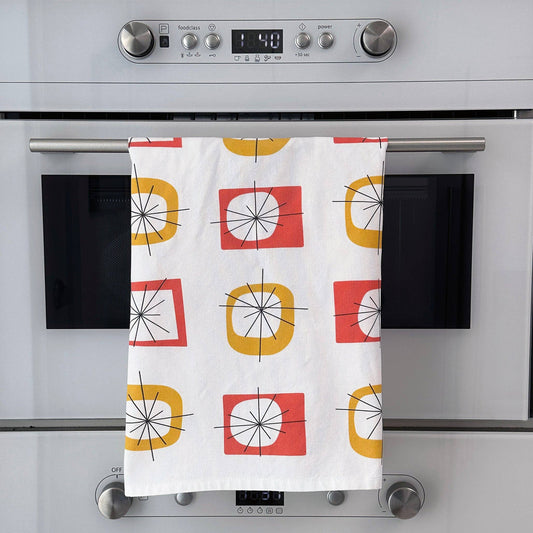 Atomic Design Dish Cotton Towel - Orange yellow