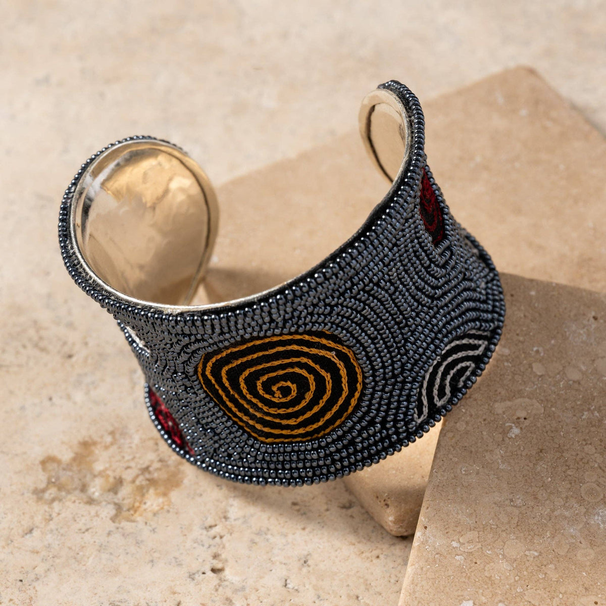 Chakkar Beaded Cuff Bracelet