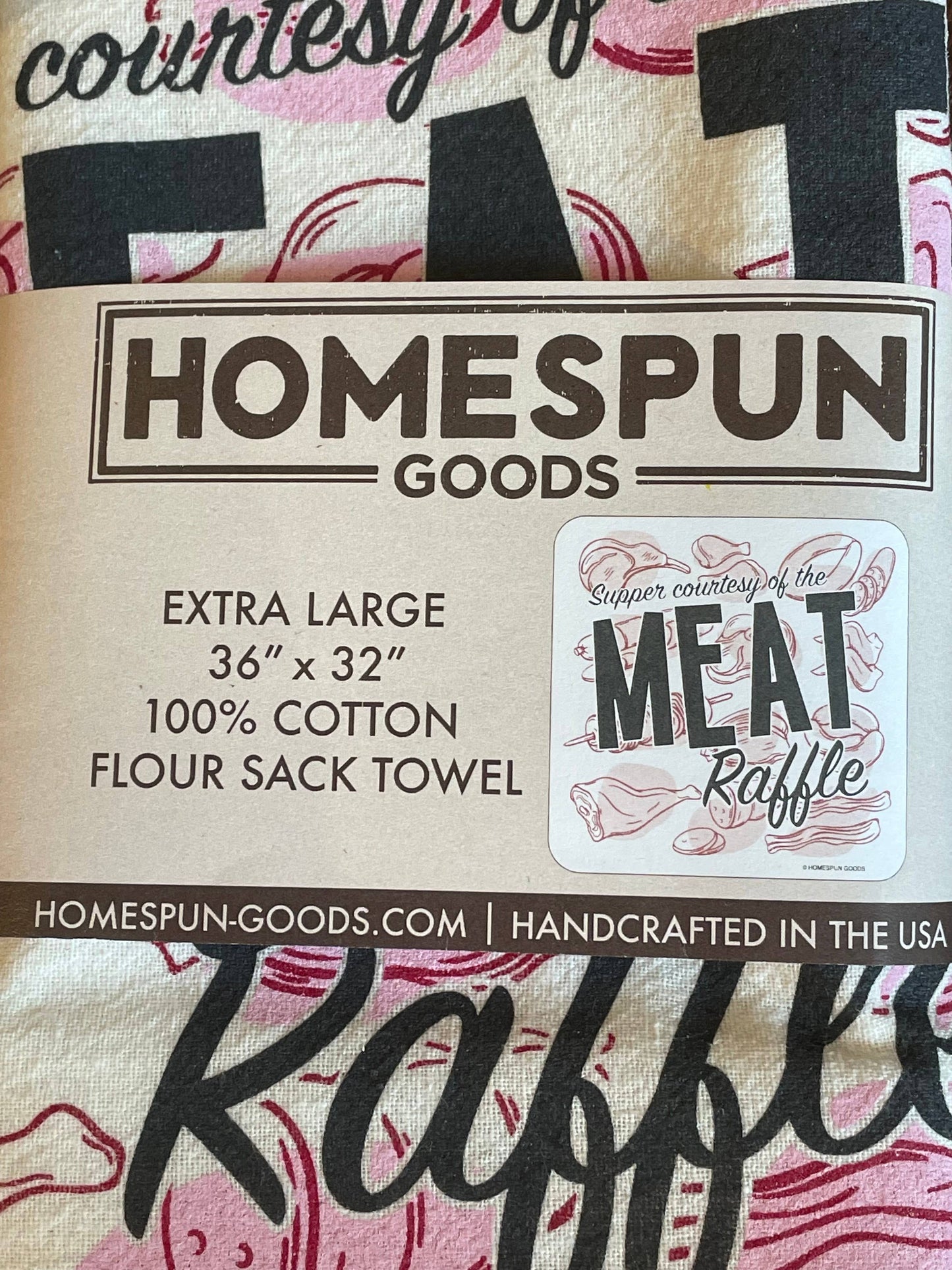 Flour Sack Towel - Meat Raffle