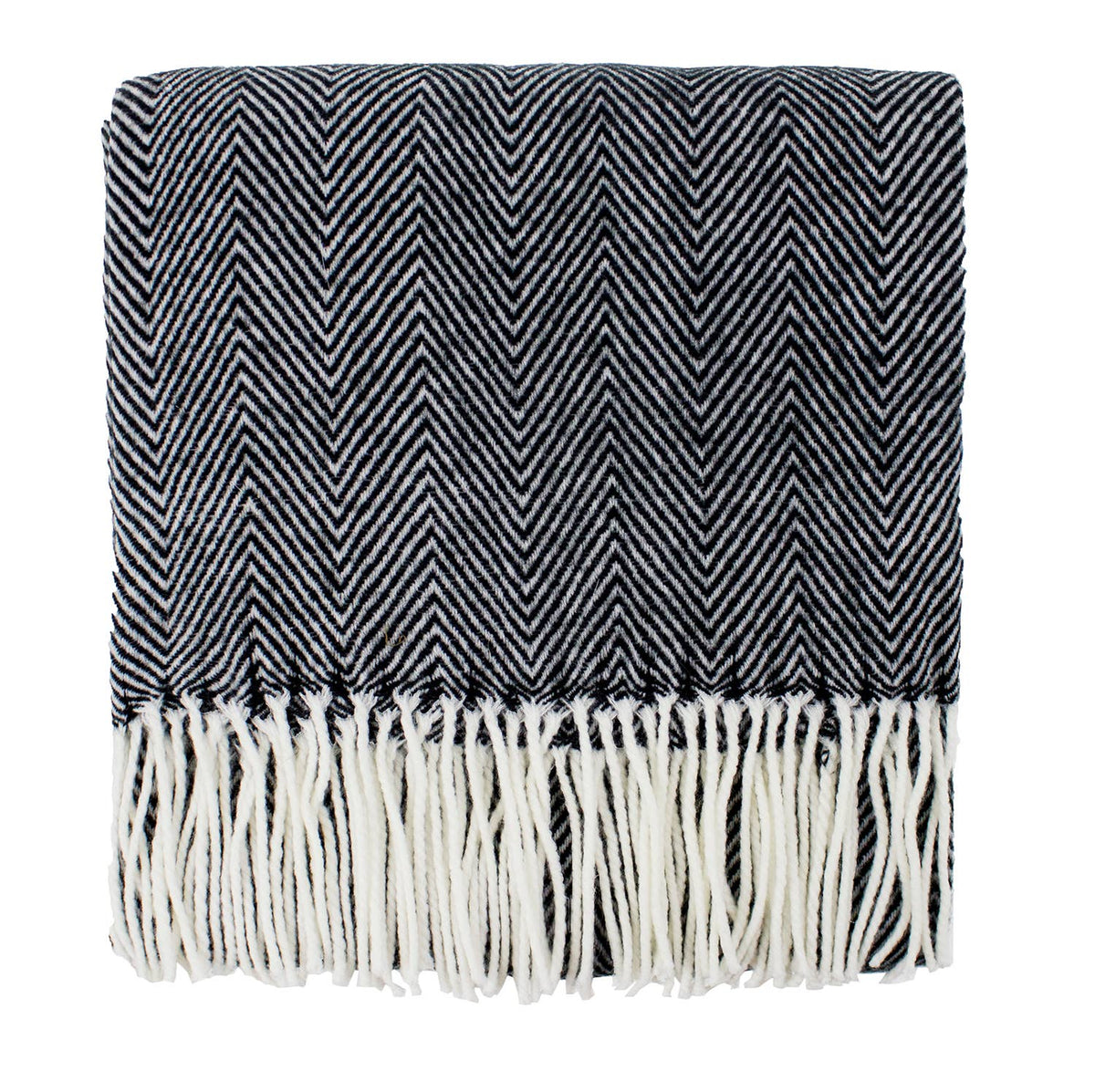 Charcoal H'bone Throw Blanket 50"x60"