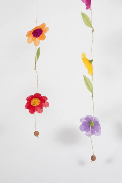 Silk Paper Flower Valance