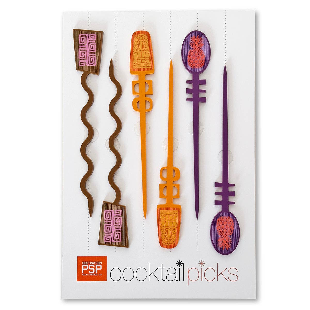 Cocktail Pick Set  - Tiki - Orange