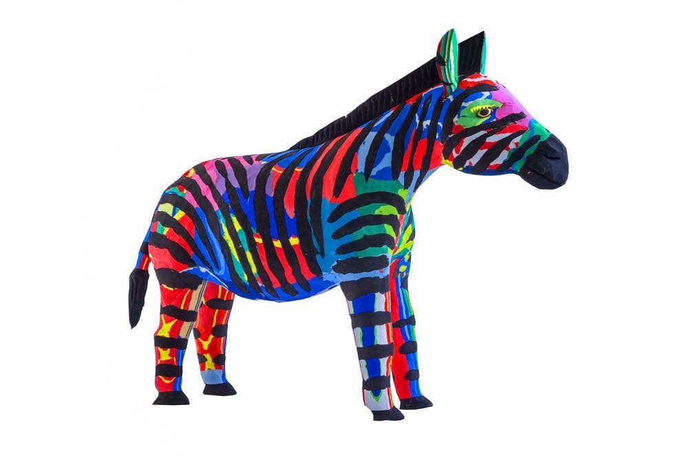 Zebra Flip Flop Sculpture - colours vary