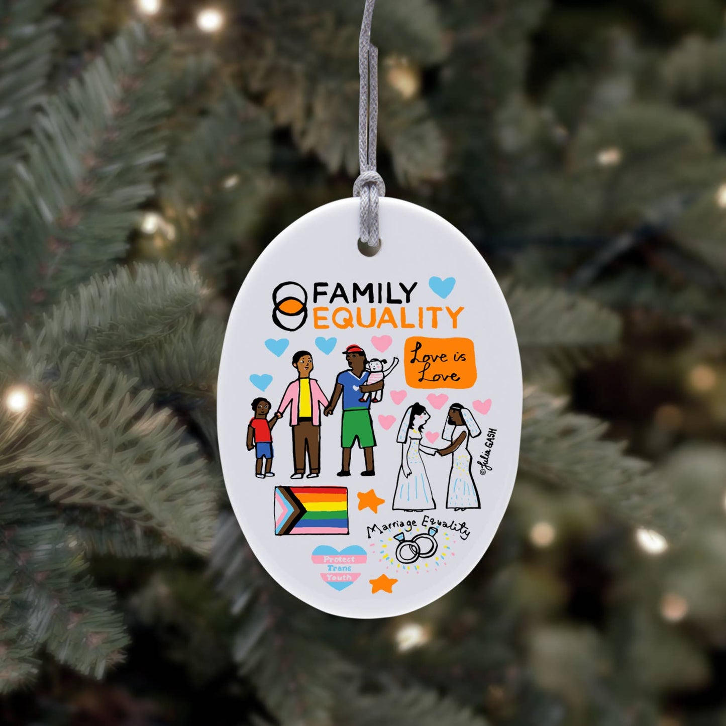 Family Equality Oval Ornament