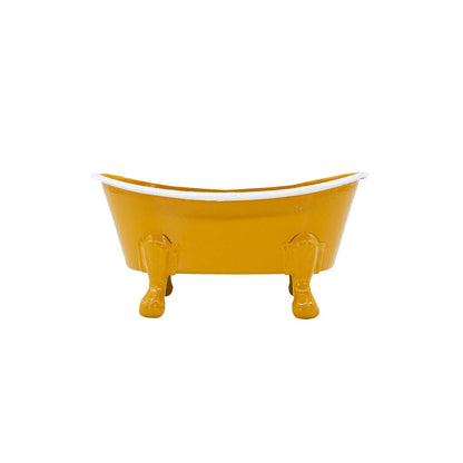 Mustard Enamel Bathtub Metal Soap Dish